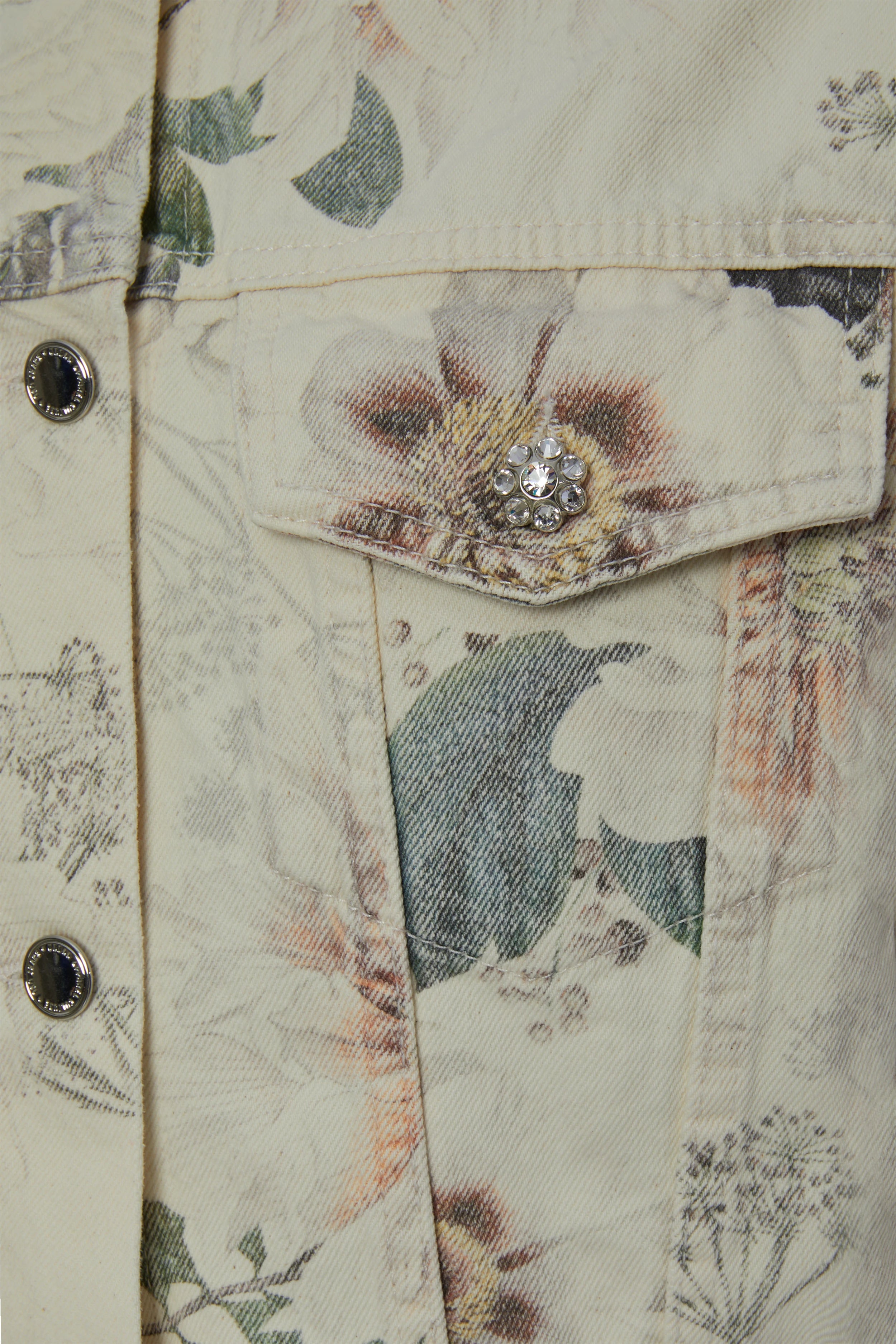 JEANSOWA KURTKA FLORAL