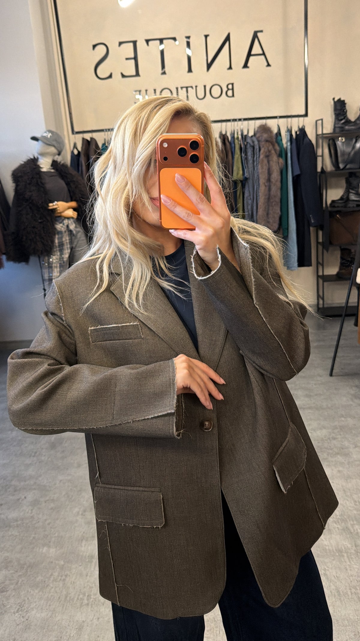 Brązowa marynarka ElEH - oversize
