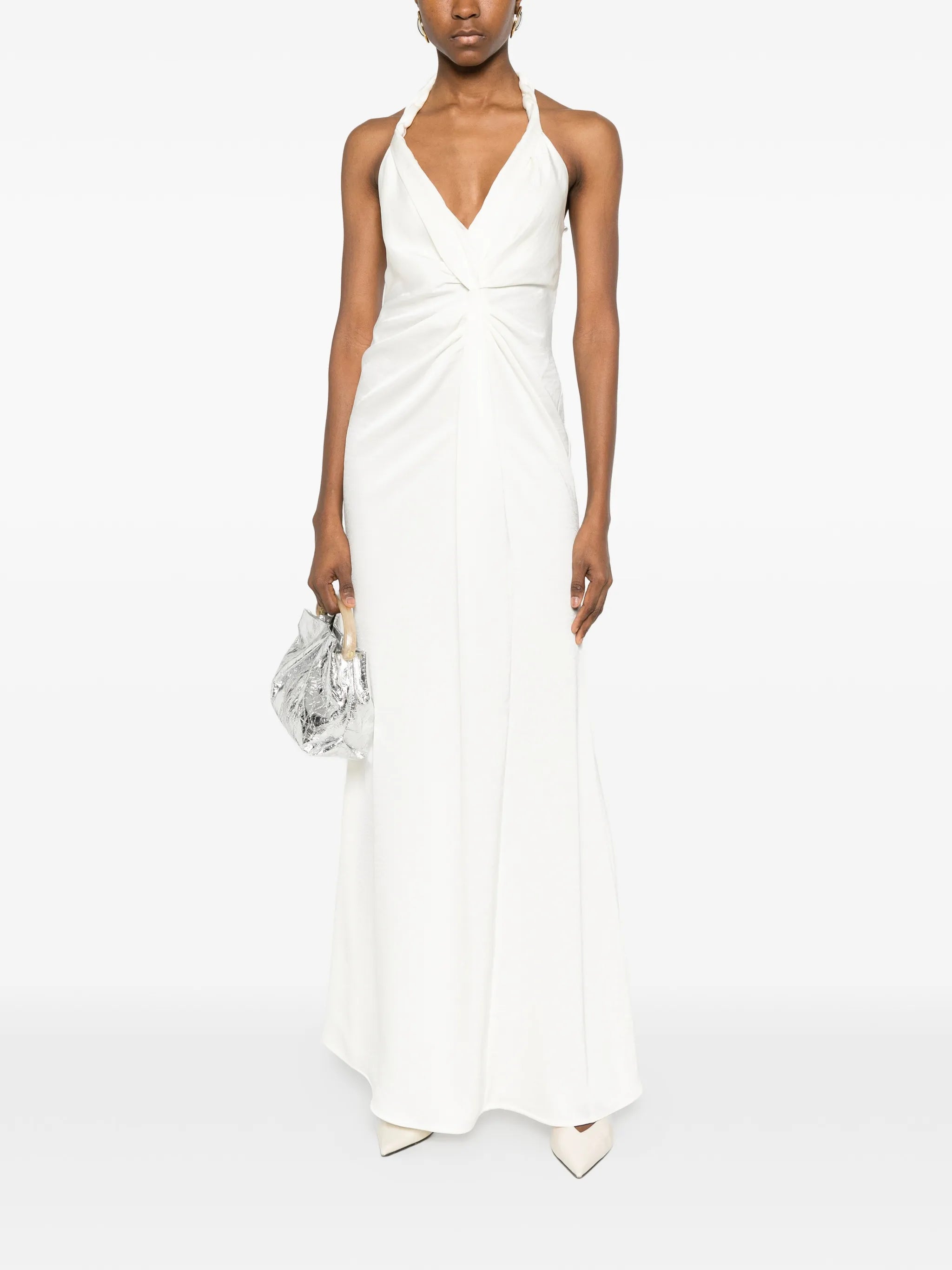 SUKIENKA HALTER MAXI Z ZAMKIEM