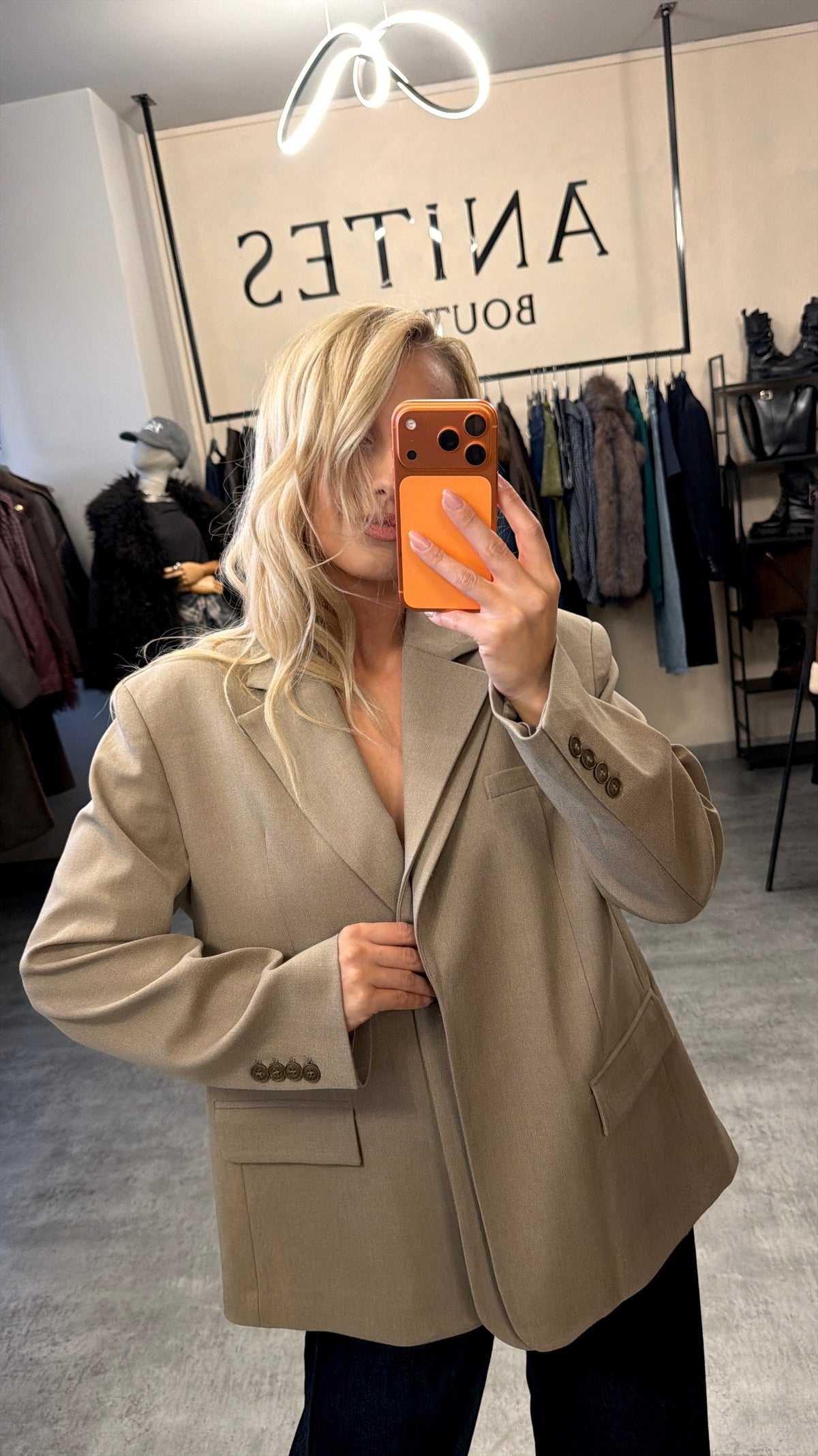 Gołębia marynarka oversize